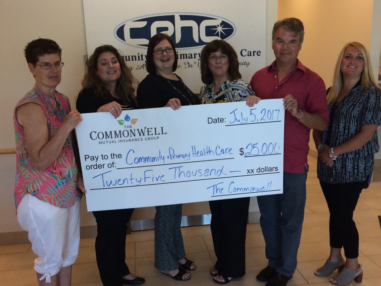 Community and Primary Health Care cheque presentation