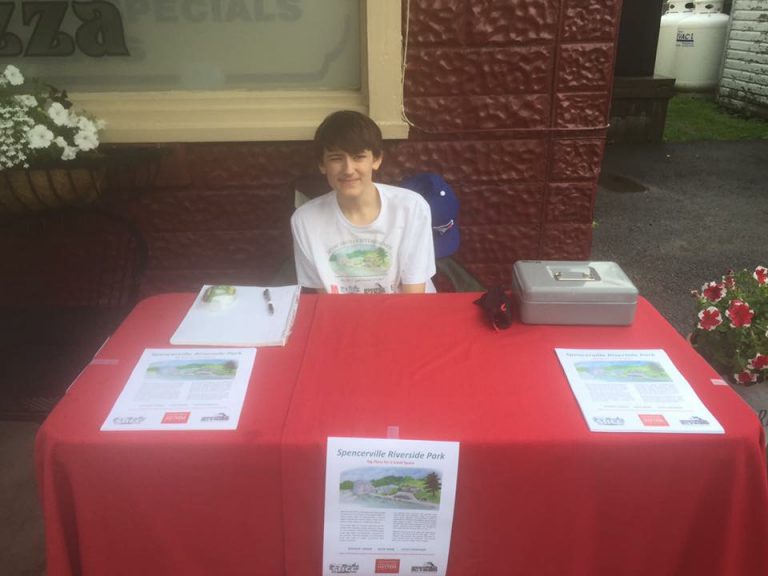 Young Man helping Spencerville This Place Matters