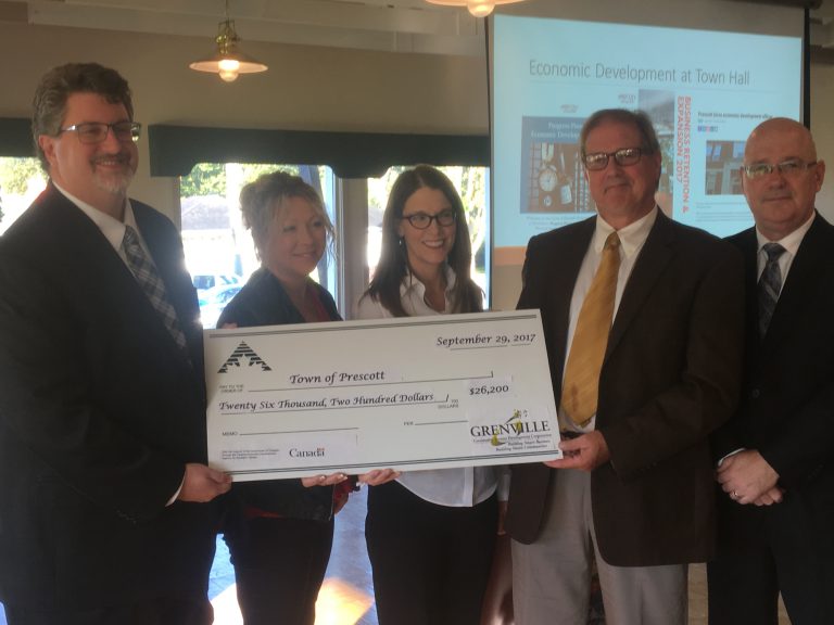 Town of Prescott receive funds from the Eastern Ontario Development Program