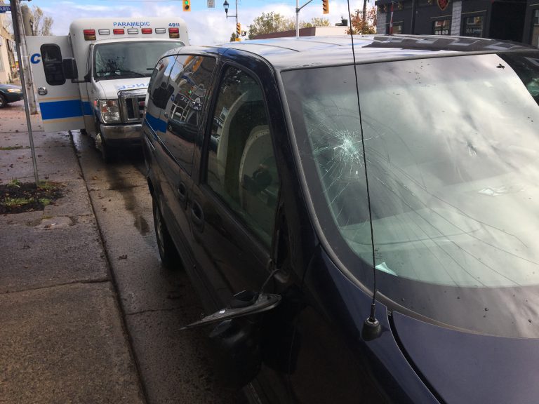 Man walks away after collision in downtown Prescott