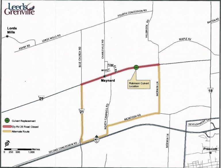Closure coming on County Road 26