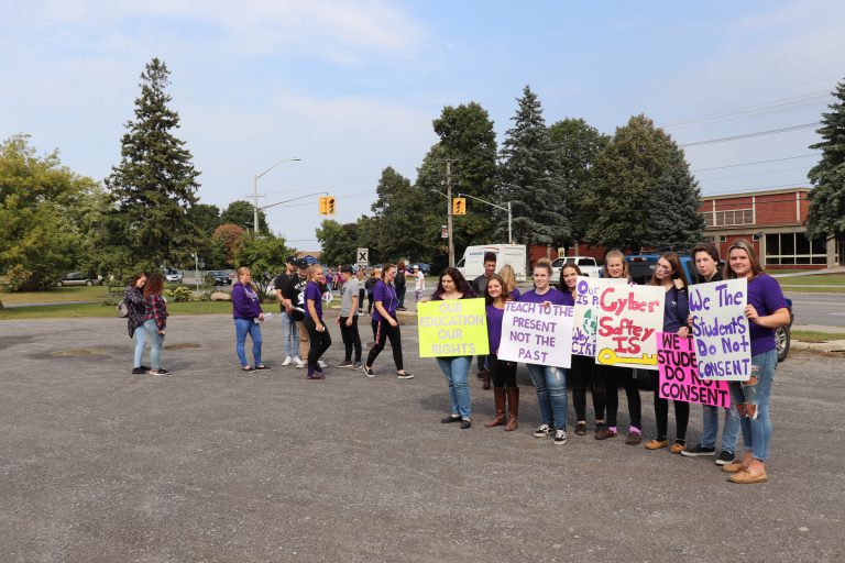 South Grenville students hold protest against sex-ed curriculum