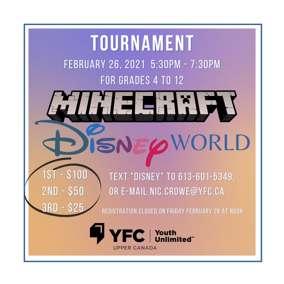 Minecraft Tournament Allowing Kids To Explore A Virtual Disney World