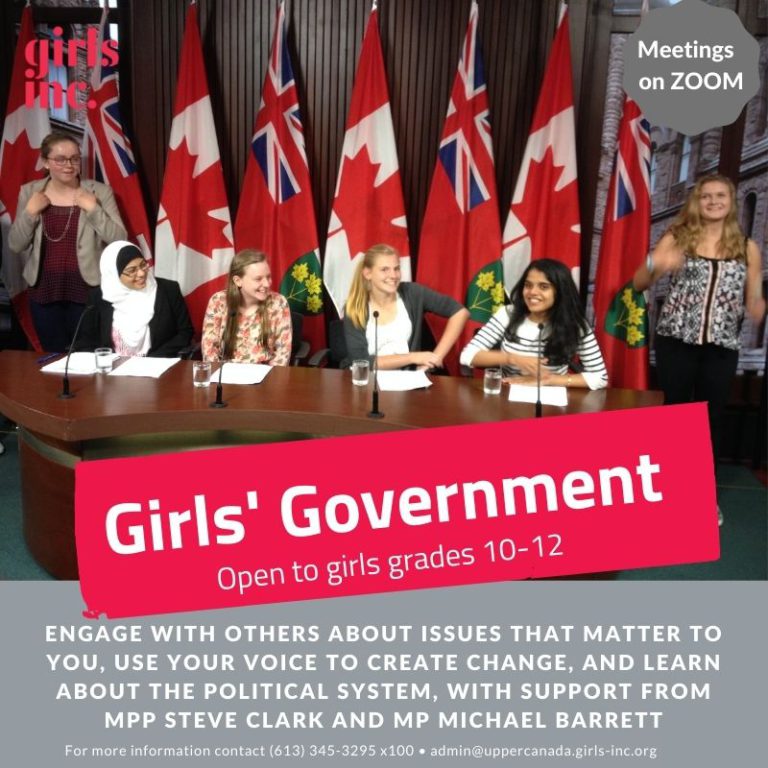 Girls Inc. Of Upper Canada Announces Virtual Girls’ Government Program