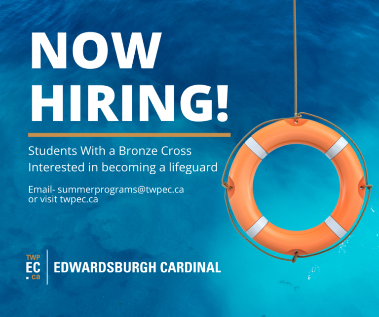 Lifeguards Needed For Edwardsburgh-Cardinal’s Summer Programming