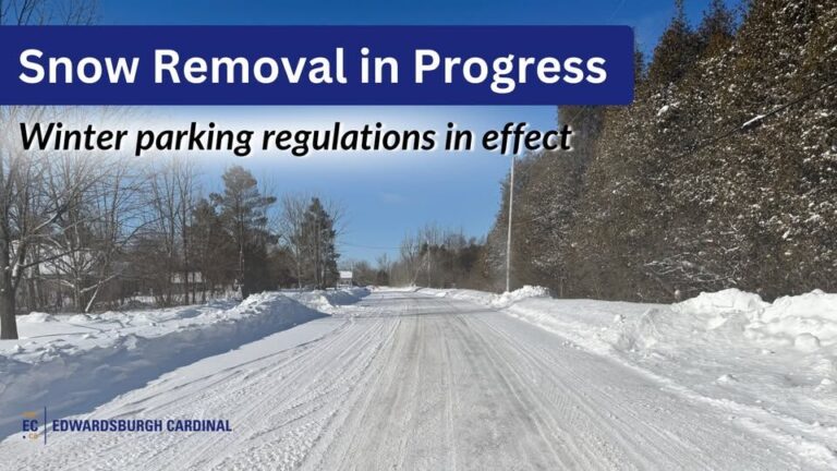 Snow removal continues in Spencerville and Cardinal